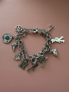 Vintage Sterling Silver 925 Charm Bracelet